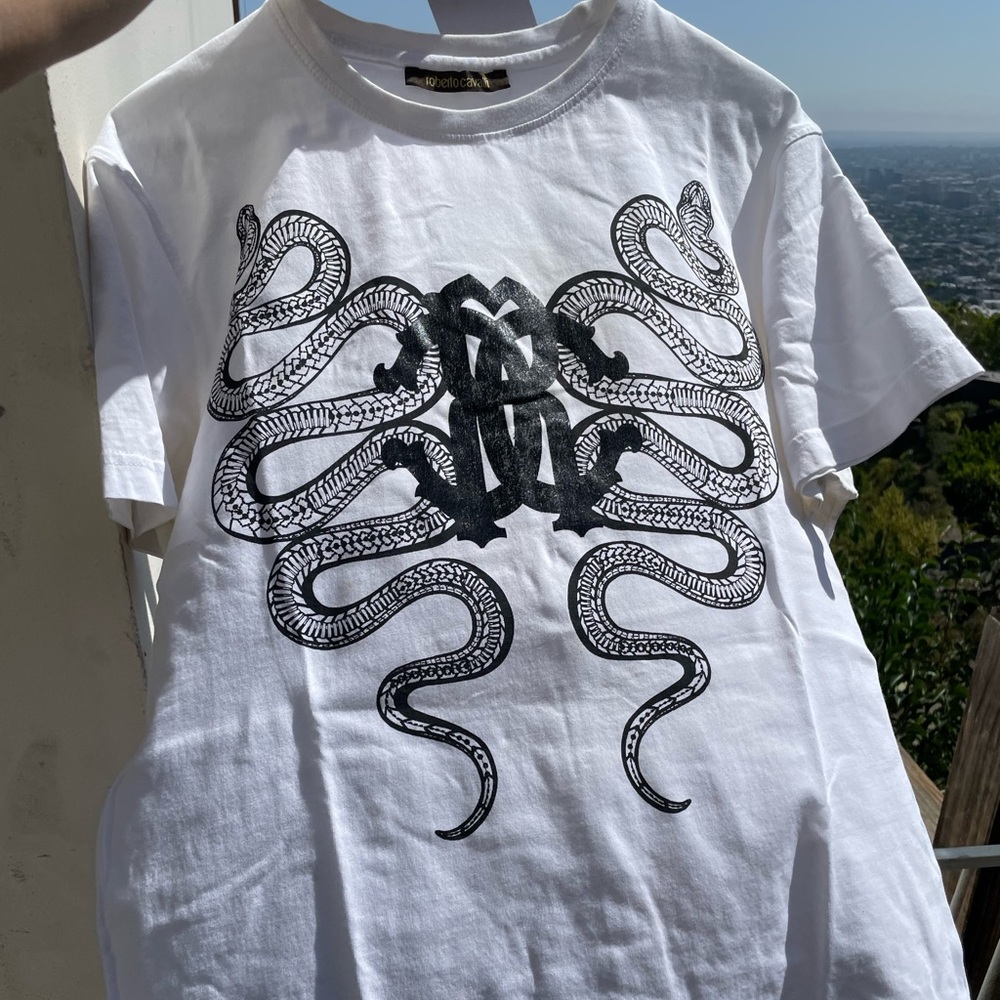 Roberto Cavalli Snake Logo Tee authenticated Free shipping!